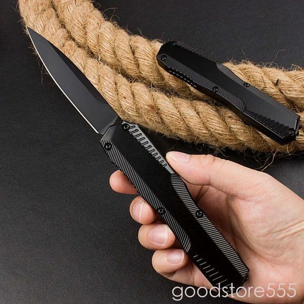 2Models fixed blade knife 9000/9000BLK pocket knife Fixed Blade Knife 3.3 couteau CPM-20CV Blade, Aluminum Handles