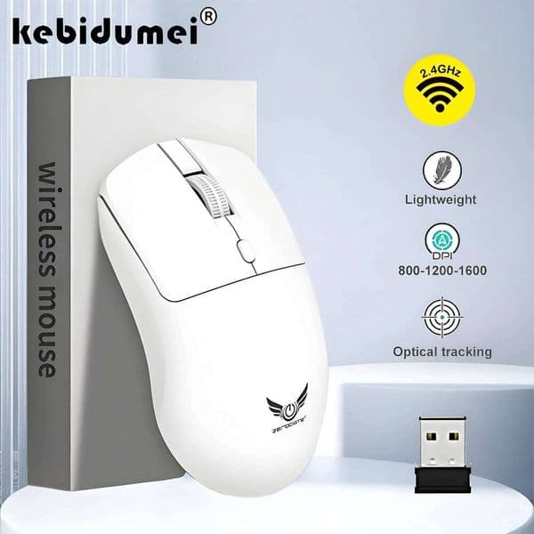 Wireless 2.4G Light Weight Design 1600 DPI Adjustable Plug And Play Low Noise Button Simple Style Mouse for Office Gaming 26L0320