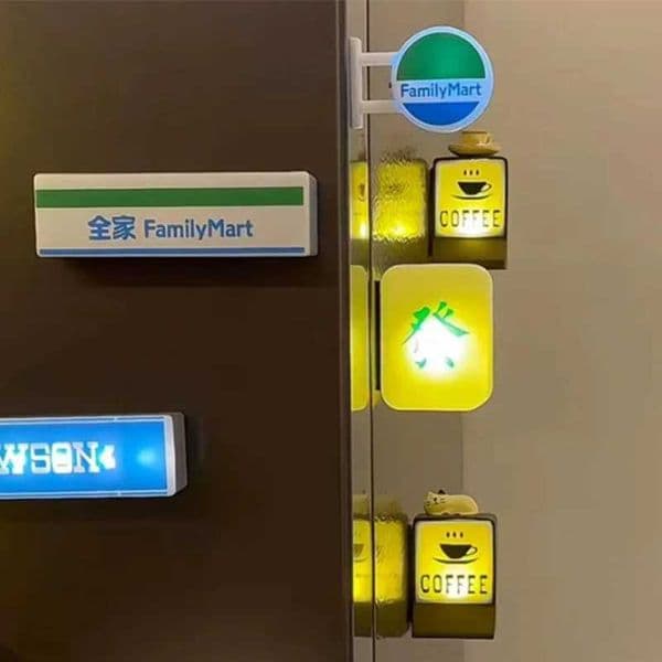 Coffee Shop Magnetic Fridge Stickers Creative Convenience Store Light Signs Sticker Magnetic Luminous Light Boxes Home Decor S26319