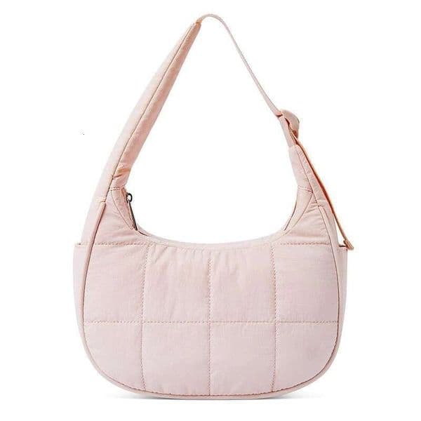 In Stock Amazon Hot Selling Quilted Nylon Large Capacity Underarm Down Bag Single Shoulder Silk Cotton Handbag