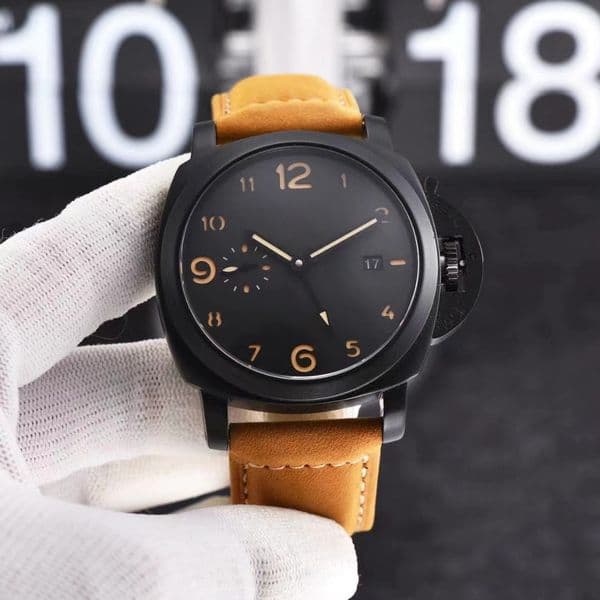 Designer Fashion Men Model Sport Quartz Paneres Watch Automatic Movement Luxury Watches Business Stainless Steel Man Square Men Paneraess Watch 09E