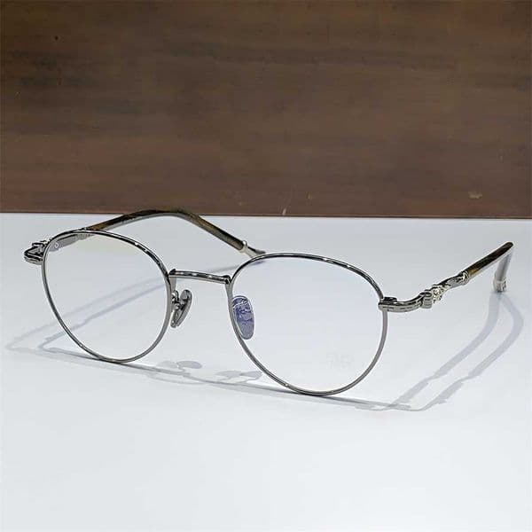 New Fashionable Womens Luxury Round Glasses Frame Titanium High Quality Optical Prescription Business Computer Men Glasses