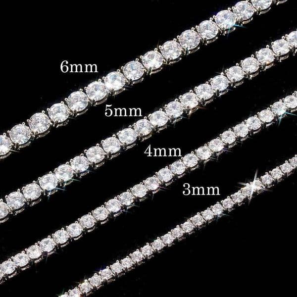 Luxury Jewelry Hot-Selling Acssories Hip-Hop Tennis Chain Moissanite Jewelry for Women with a Sense of Sophistication and Personality Men's