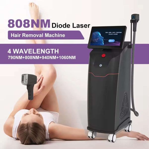 Best 4 Wavelength Diode Laser Depilatory Painless Hair Removal Machine 790 940 1060 808 Diode Laser Upgrade Ice Point Quick Freezing Skin Smoothing Salon