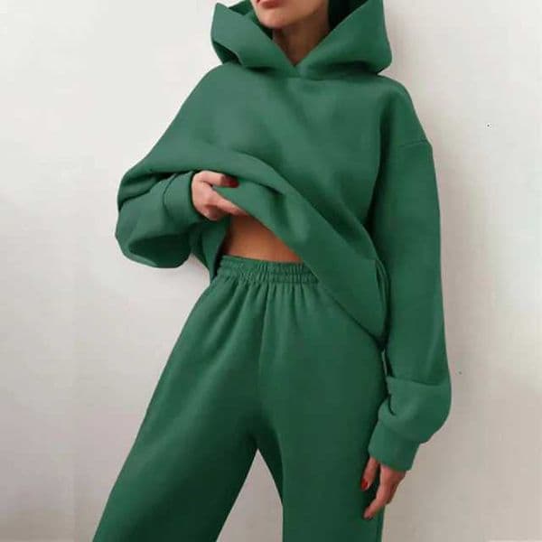 Autumn Winter Womens Casual Thiened Long Sve Hoodie Pants Two-Piece Set Faionable Comfortable Breathable Sportswear X2603211