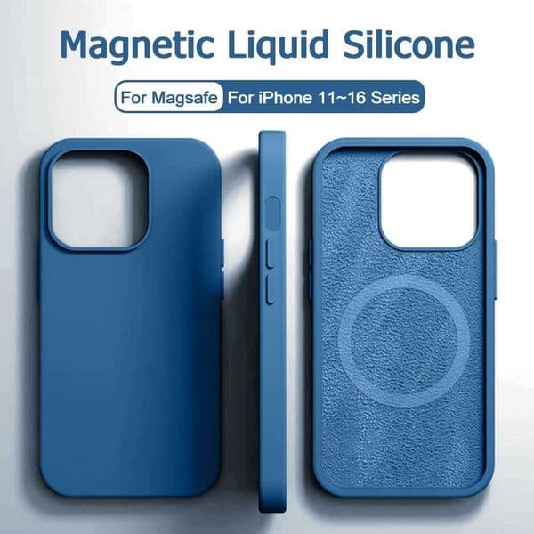 Magnetic Liquid Silicone Shockproof Case For iPhone 16 11 12 14 13 15 Pro Max 16 Plus For Wireless Charge Cover H260321