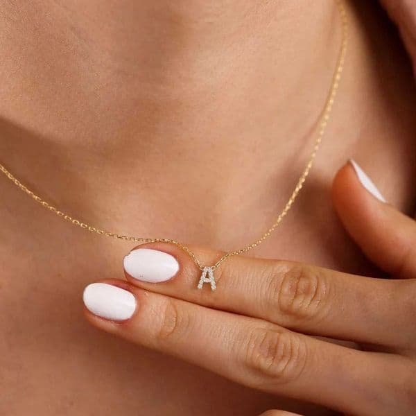Mini Zircon Letter Choker Necklace for Women Delicate Gold Color Alphabet Charms Pendant Necklace Trendy Party Jewelry Gifts D260320