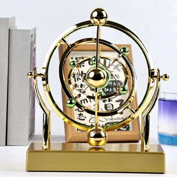 Cosmic Celestial Body Perpetual Sculpture Rotating Newton Ornaments Desk Home Office Decor Toy Gift Pendulum In Motion 26Y0321