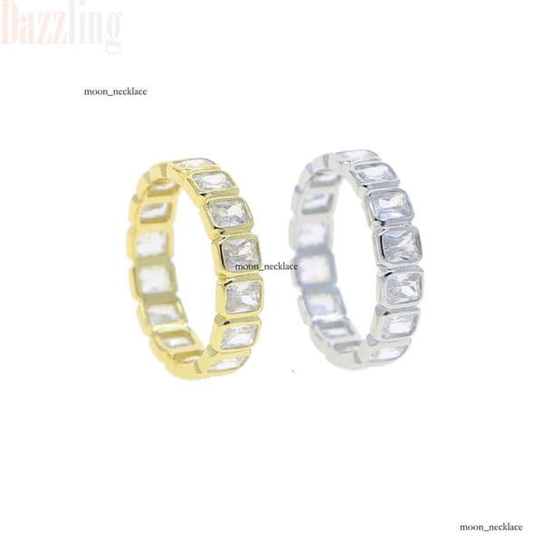 Jewelry ins-style Moissanite ring with diamonds niche light luxury couple's elegant ring wholesale trendy