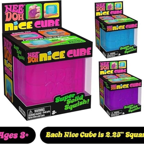In Inventory Schylling Needoh Nice Cube - Sensory Toy, Stress-Relieving Squeezable Toy, Cube Squeezable Fun - Free Air Freight