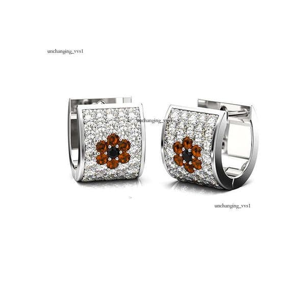 Korean Style New Floral Earrings with Moissanite Studs for Women Full Diamond Flower Hoop Earrings Popular Accessories
