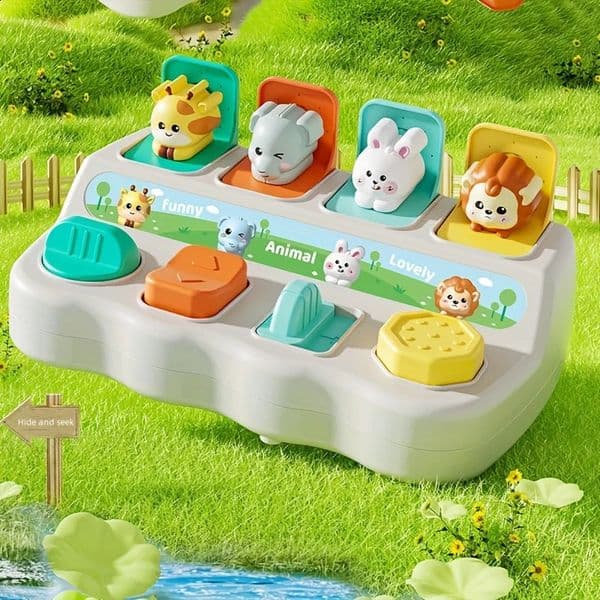 Montessori Pop up Animal Toys and Learning Boxes Enhance Logic Motor Skills Suitable for Childrens Birthday Gifts 260320
