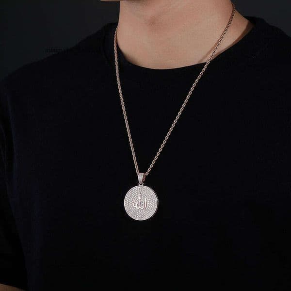 Jewelry Style Personalized Men's Silver Moissanite Full Diamond Constellation Pendant Vintage Braided Chain Necklace Wholesale