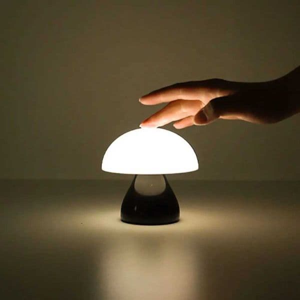 Cute Rechargeable Mushroom LED Lamp 2 Gears Warm Light Touch Control Lamp Dimming Function Decorative Ambient Light Dorm H260321