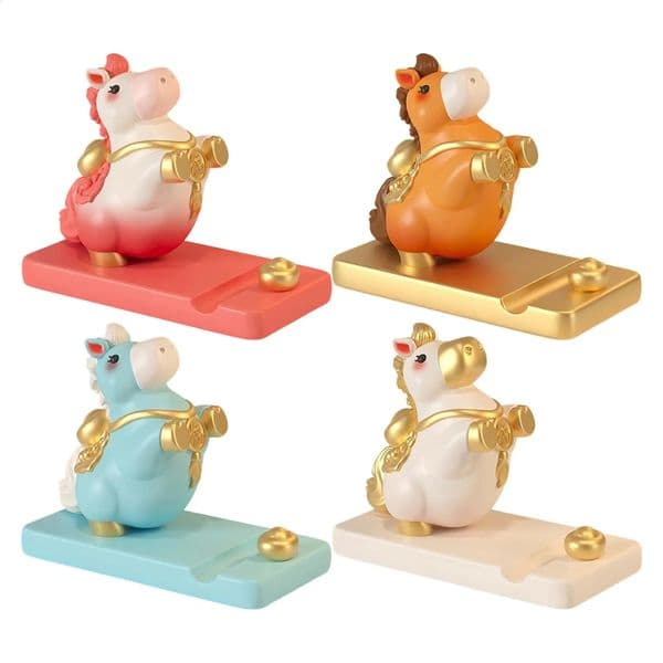 Horse Shape Phone Holder Instant Wealth Phone Stand Horse Zodiacs Desktop Decoration Horse Statue Desktop Ornaments 260321