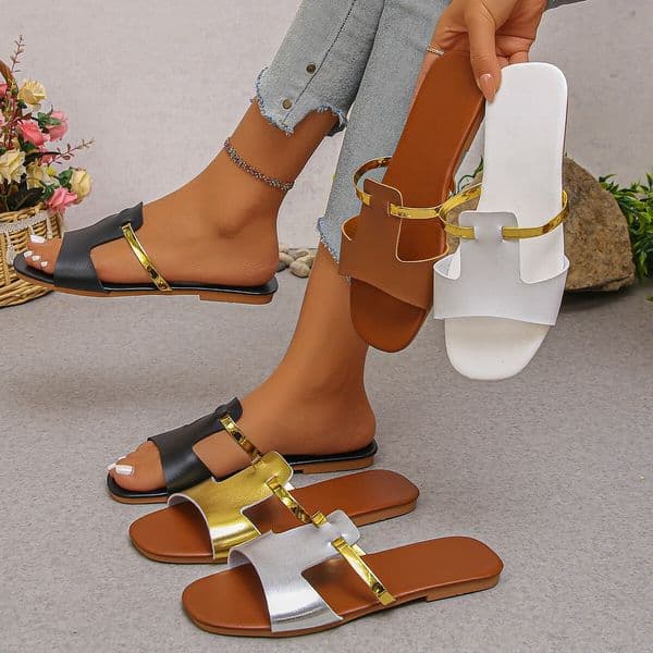 Fashion flat for women, 2026 summer new fashion European and American casual open-toe women's sandals