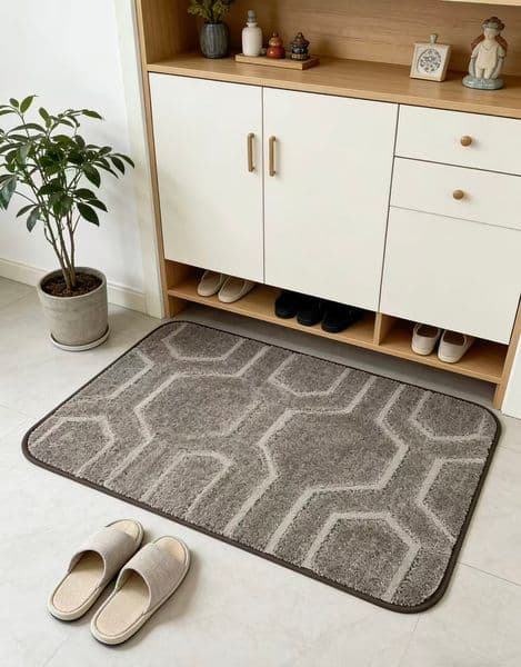 Durable & Plush Receding Textile Area Mat Made from Natural Materials