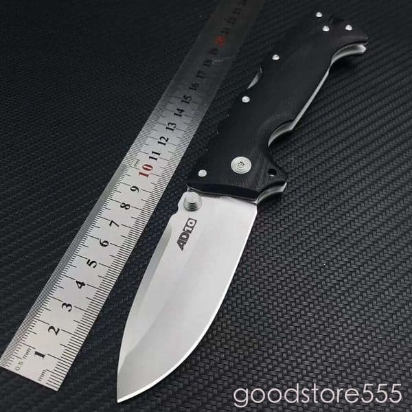CS AD 10 Folding Knife S35VN pocket knife fixed blade knife White couteau Drop Point Blade Handle AD10 AD15 AD 15 Tactical Knives with Retail Box
