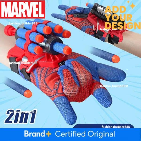 Children's wrist toy five hole wristband hero launcher soft spring suction cup spinning spray
