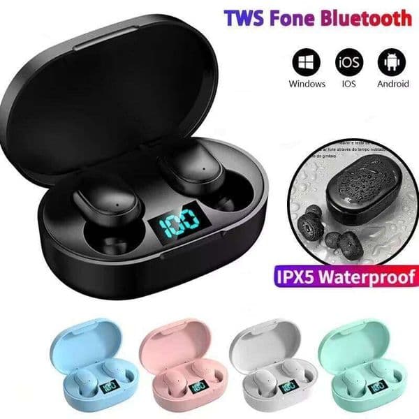 E6S TWS Headset Wireless Earbuds Noise Cancelling Earphones with Microphone Headphones 26W0321