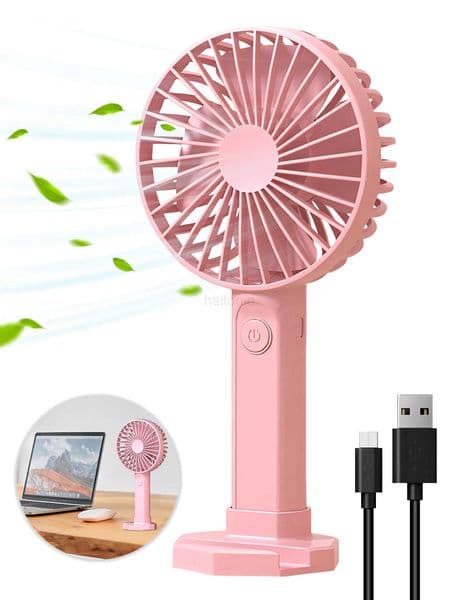 Summer Portable Handheld USB Rechargeable Fan Desktop Air Cooler Outdoor Fan Cooling Travel Hand Fan H260321