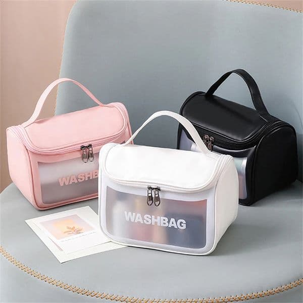 Waterproof Cosmetic Bag Women Wash Bag Home Swimming Storage Bag Box Travel Multifunctional Large Capacity Translucent Handbag 260321