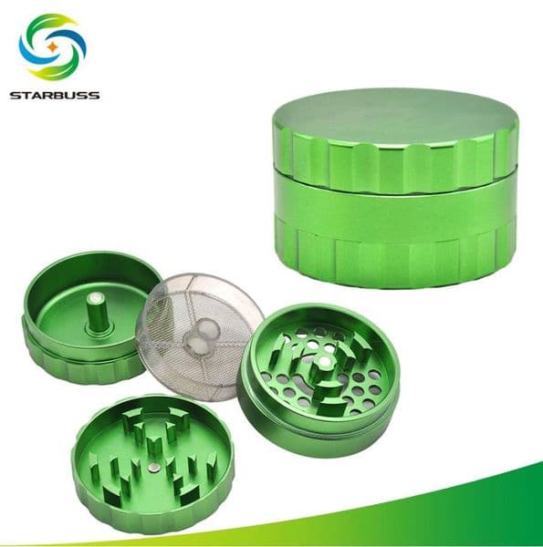 Smoking Pipes Metal smoke grinder multifunctional aluminum four layer diameter 63mm multi component aluminum alloy grinder