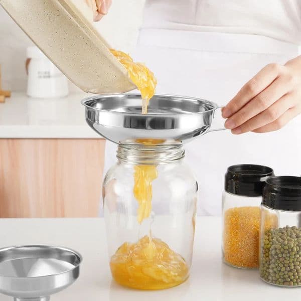 Stainless Steel Wide Mouth Funnel Canning Funnel Cup Jam Salad Dressing Hopper Filter For Jar Canned Filteroil Wine Water Spices 260321