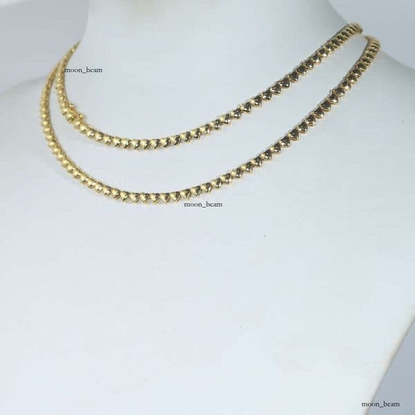 New Hip Hop Style women's simple and fashionable round Moissanite necklace heart-shaped smooth clavicle chain