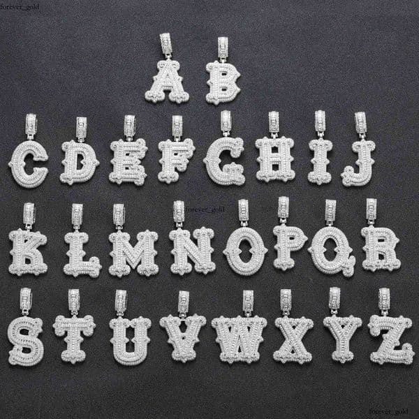 Necklace Pendant Full Diamond Spiked Rock Candy Cloud Pattern Personality Fashion English Letter Hip Hop Accessories