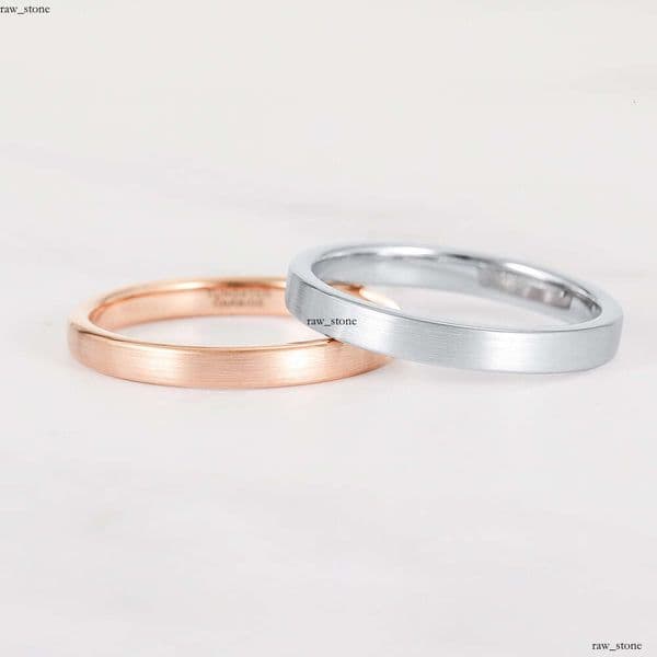 Unisex Tungsten Steel Ring Classic Brushed Flat Surface 3/5mm Width Jewelry Manufacturer Supply Hand Accessories