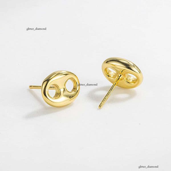 Hip Hop Style s925 sterling silver exquisite and cute pig nose earrings for women INS minimalist style popular online influencer accessory