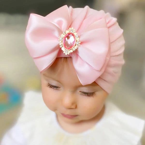 1 Pieces Children Print Baby Hat Kids Cap born Girls Bowknot Diamond Pography Props Spring Autumn Beanie Infant Props 260302BJ