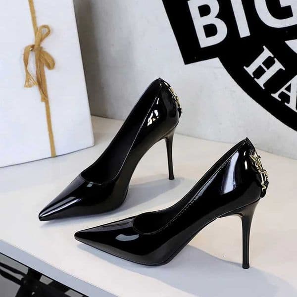 BIGTREE Shoes Metal Buckle Decoration Women Pumps Stiletto Heels 8 Cm 10 Cm High Heels Luxury Banquet Shoes Sexy Party Shoes Z260318