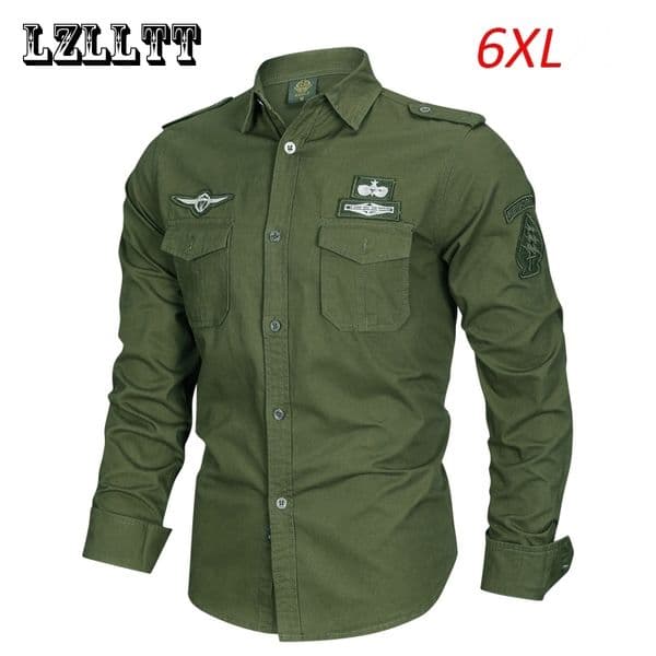 Spring Autumn Men Long Sleeve Cargo Polo Shirt Casual Fashion Cotton Tactic Military Embroidery Tops Plus Size 6XL y260320