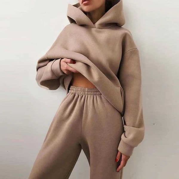 American Sle Autumn Winter Womens Casual Thi Long Sve Sweatirt Pants Two Piece Set Comfortable Faionable Outfit X260321
