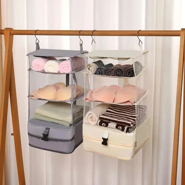 Travel Storage Bag Dormitory Wardrobe Hanging Multi Functional Storage Artifact Clothing Underwear Socks Storage Compression Bag 260321