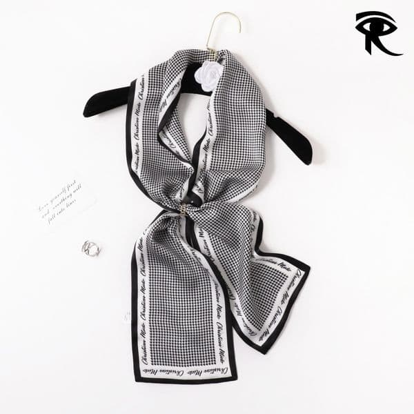 2026 Spring Women 100% Mulberry Silk Scarf Elegant Double Layered Streamer Long Silk Scarf Luxury Premium Silk Neck Scarf for Ladies Original Designer Accessories