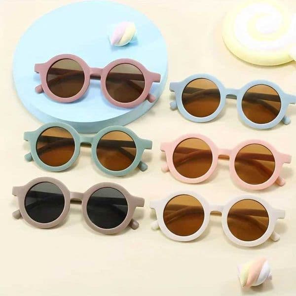 For Stylish Sunglasses Kids Circle Cute sweet and fresh Perfect for Boys and Girls Outdoor Sports Party Vacation Travel D260321 Z260606