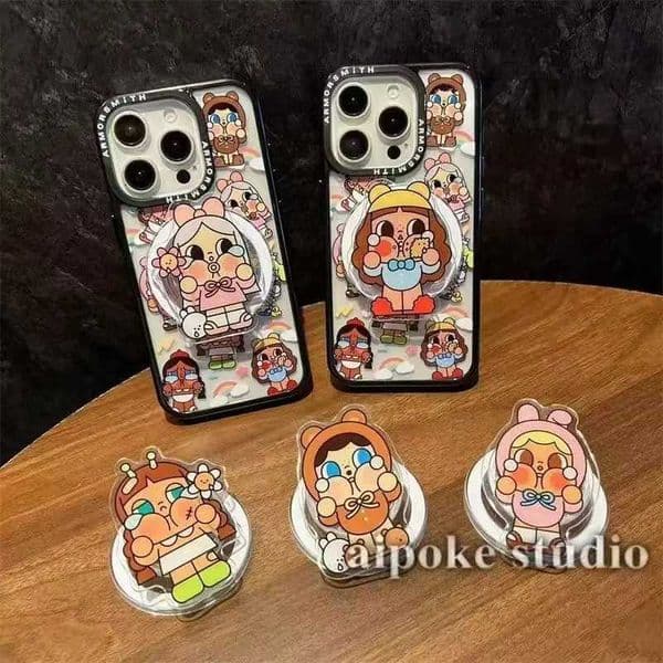 Korean Cute Magnetic Stand Phone Holder with Removable Extendable Air Cushion for Iphone 17 S26 Griptok Grip Tok Bracket H260321