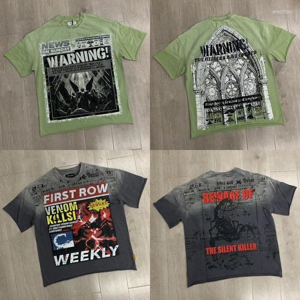 Men's T Shirts One Day Shipped Out Real Picture FIRST ROW T-shirt Hip Hop American-style Streetwear Short Sleeve Tops TShirts
