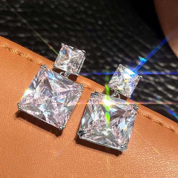 manufacturer's original hot-selling earrings for women geometric square design jewelry stylish and trendy ins accessories