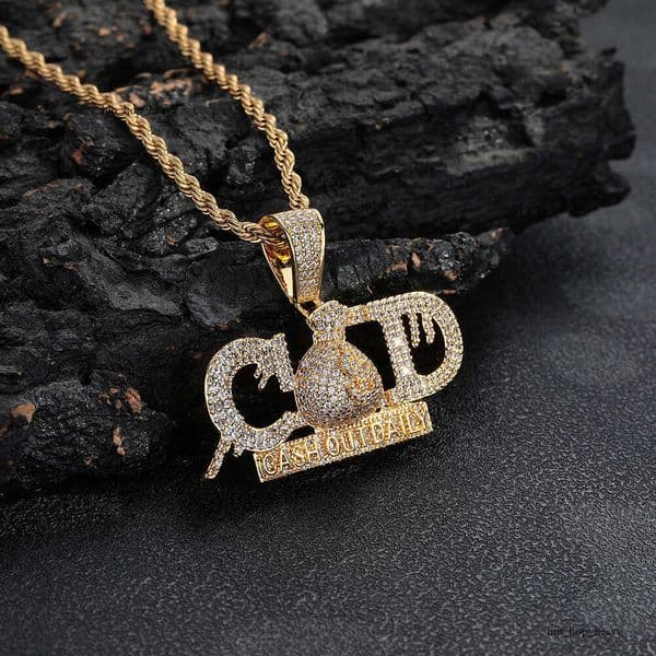 Jewelry English letter pendant necklace for men Silver inlaid with Moissanite Hip Hop trendy jewelry
