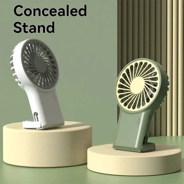 Foldable Handheld Desktop USB Rechargeable Mini Fan Cartoon n with Hook for Mountaineering Outdoor Home Office use 260319