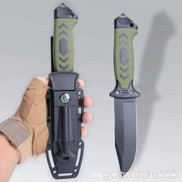 couteau Hot selling all-in-one straight outdoor fixed blade knife survival multifunctional tactical pocket knife carrying sharp camping knife