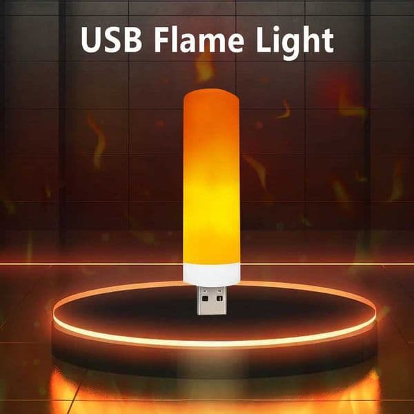 USB LED Flame Light Dynamic Flame Effect Fire Light Bulb USB Atmosphere Light LED Corn Bulb Garden Decor Flickering Lamp H260321