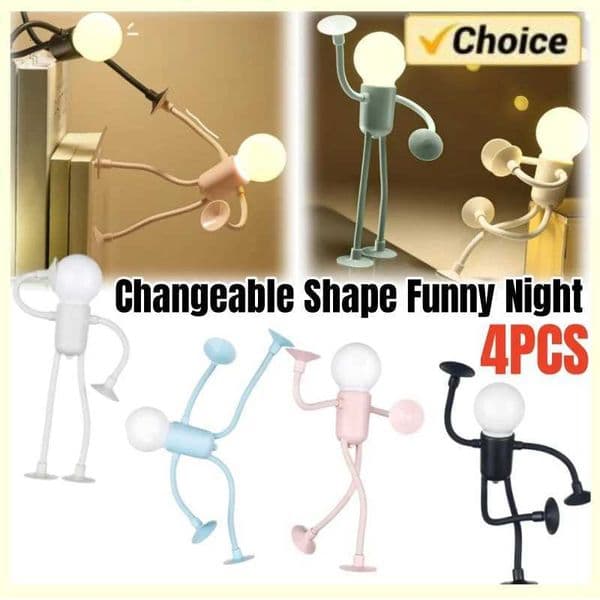 Changeable Shape Funny Sportsman Night Light Button Battery Desk Lamp for Bedroom Living Room Hallway Kitchen Christmas Decor H260321