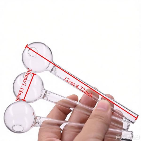 Wholesale Straight 12cm glass oil burner pipe Thick heady Newest design glass hand cigarette Filter pipe for smoking