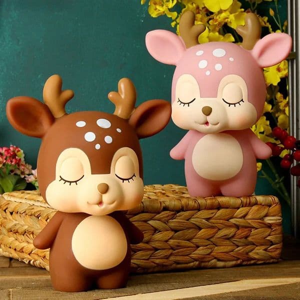 Cartoon Cute Deer Shape Piggy Bank Coin Storage Container Money Jar Coins Money Box Large Savings Box Valentines Day Gifts 260321