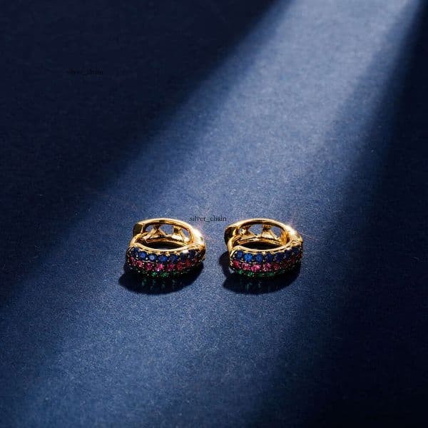 Luxury Jewelry best-selling retro simple colorful Moissanite earrings women's unique and stylish accessories